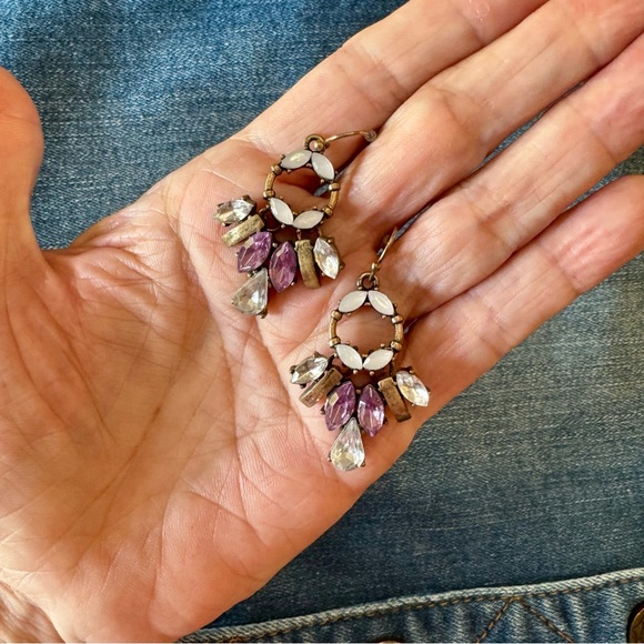 Jewelry - EUC Anthro (?) boho antiqued brass drop earrings